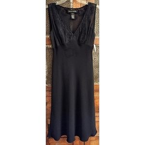 JONES NEW YORK DRESS Bellagio Collection, Size 6, Black with Embroidery